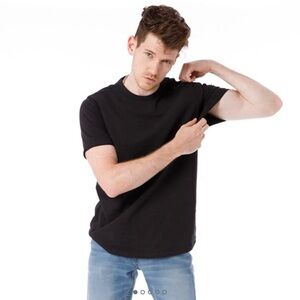 The Perfect Jean Organic Crew Neck T-Shirt in Black, size XS NWT